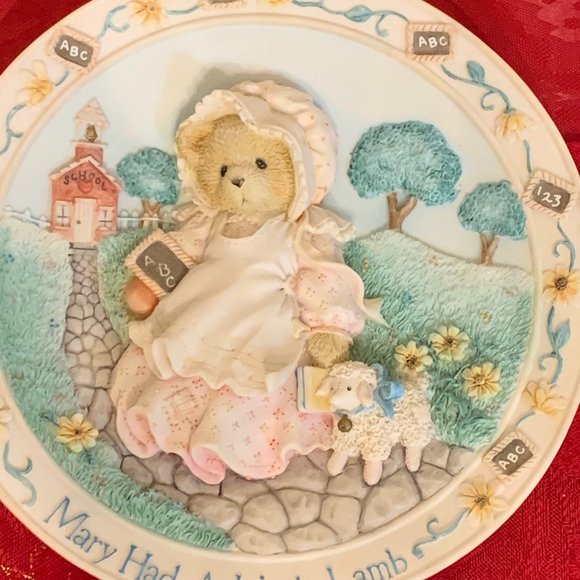 Cherished Teddies - Mary Had A Little Lamb - Nursery Rhyme - Hanging Plate - Picture 4 of 7